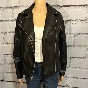 NWOT Old Navy Women’s Faux Leather Moto Biker Jacket SZ XS